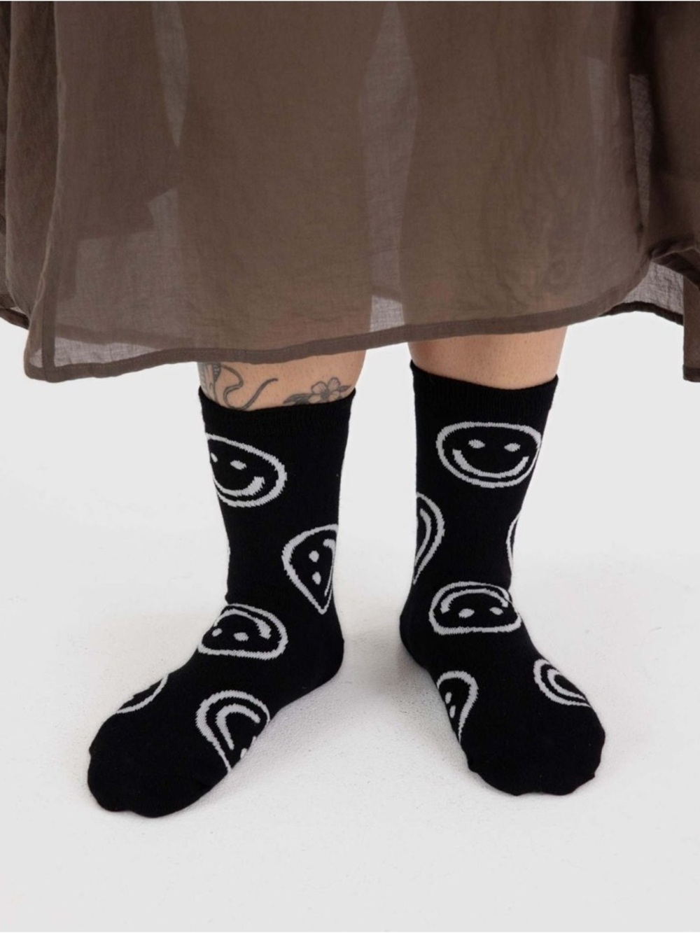 NWT BAGGU Happy Crew Sock